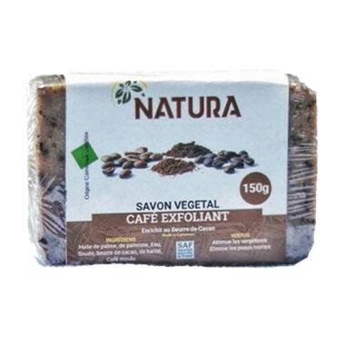 savon vegetal exfoliant au café Natura