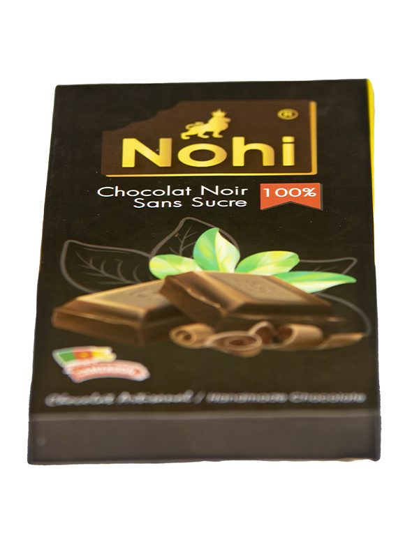 Tablette de chocolat noir sans sucre 100g