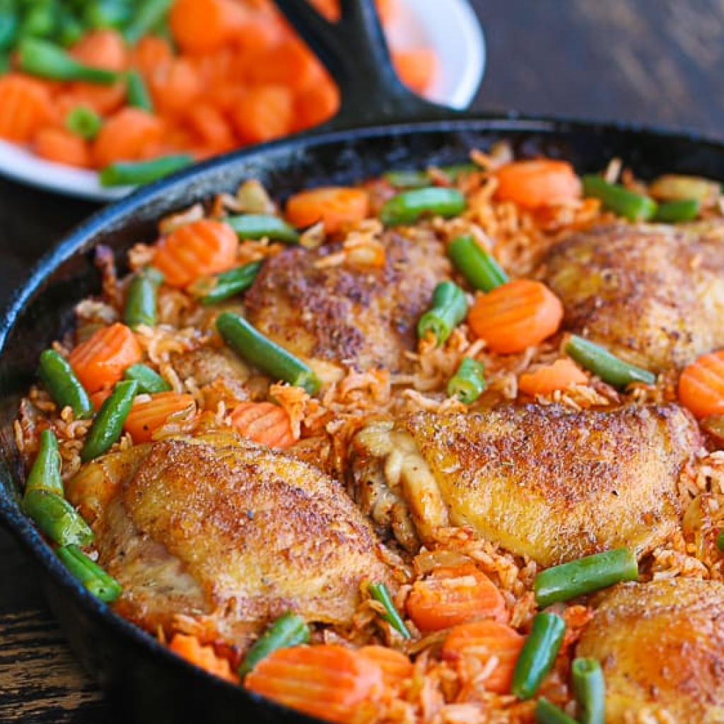 Jollof rice with chicken